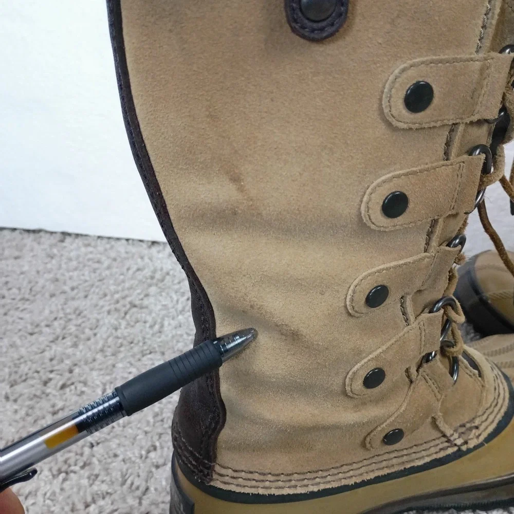 Sorel Womens Size 7 Joan of Arctic Waterproof Suede Winter Snow Boots Tan